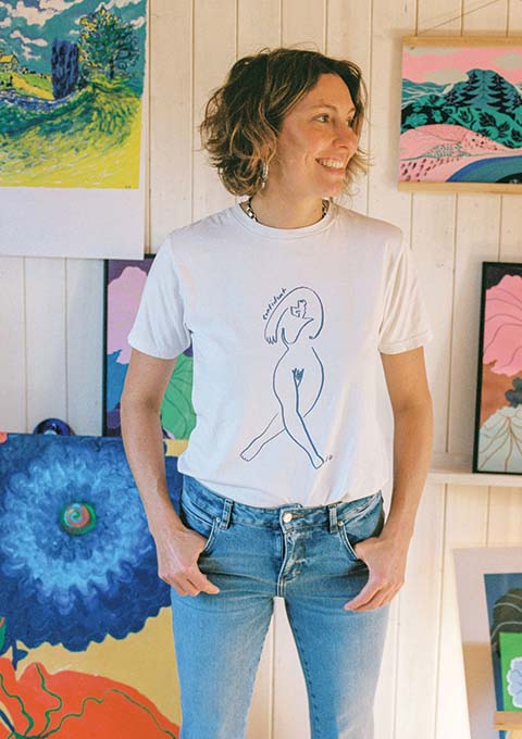 Artist profile photo artist and designer Erin Donohoe works from her studio in Guildford, Surrey