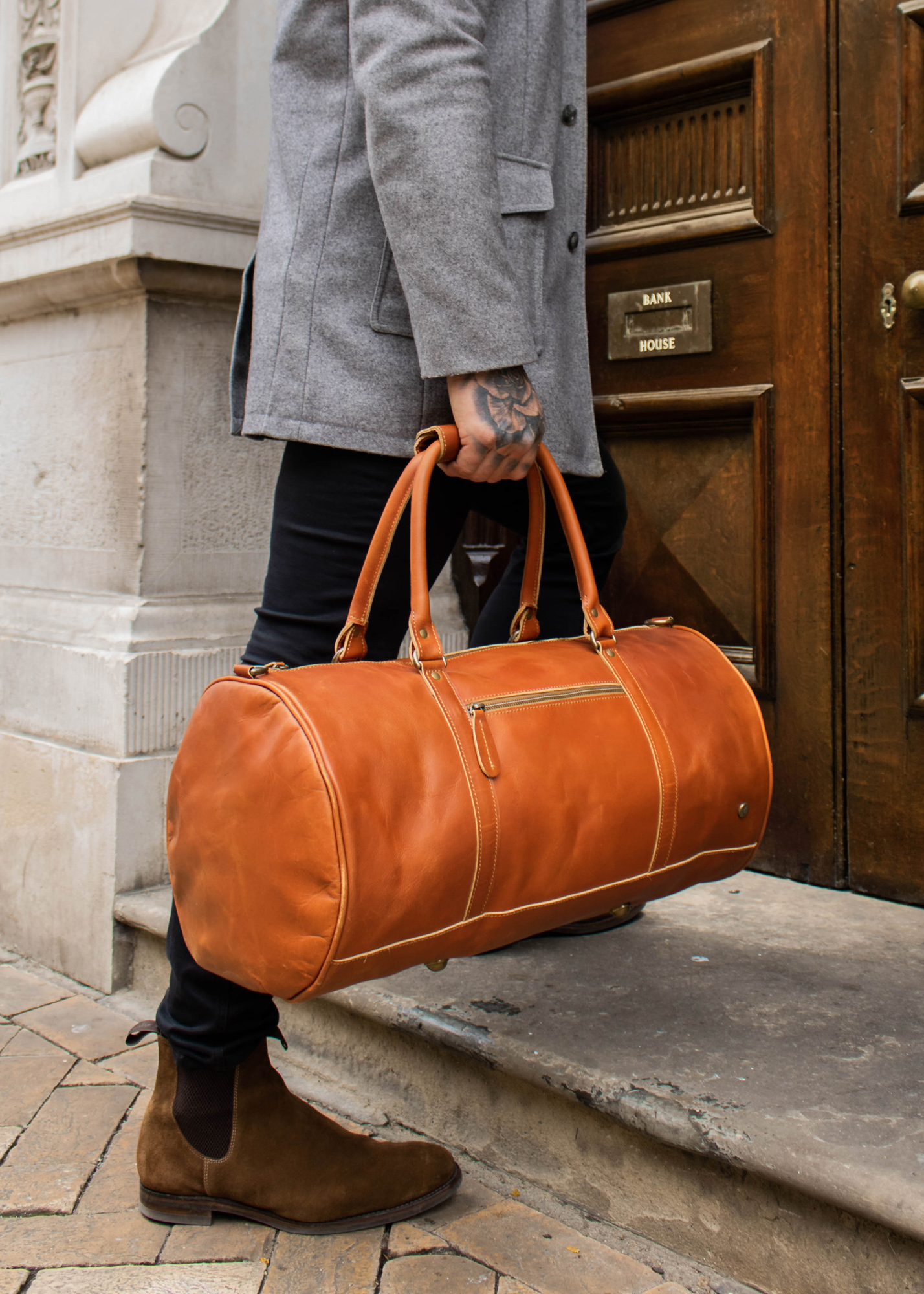 MAHI Leather Classic Duffle in Buffalo Tan