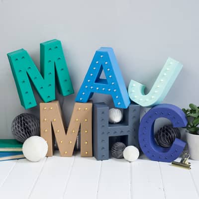 Handmade flower letter lights