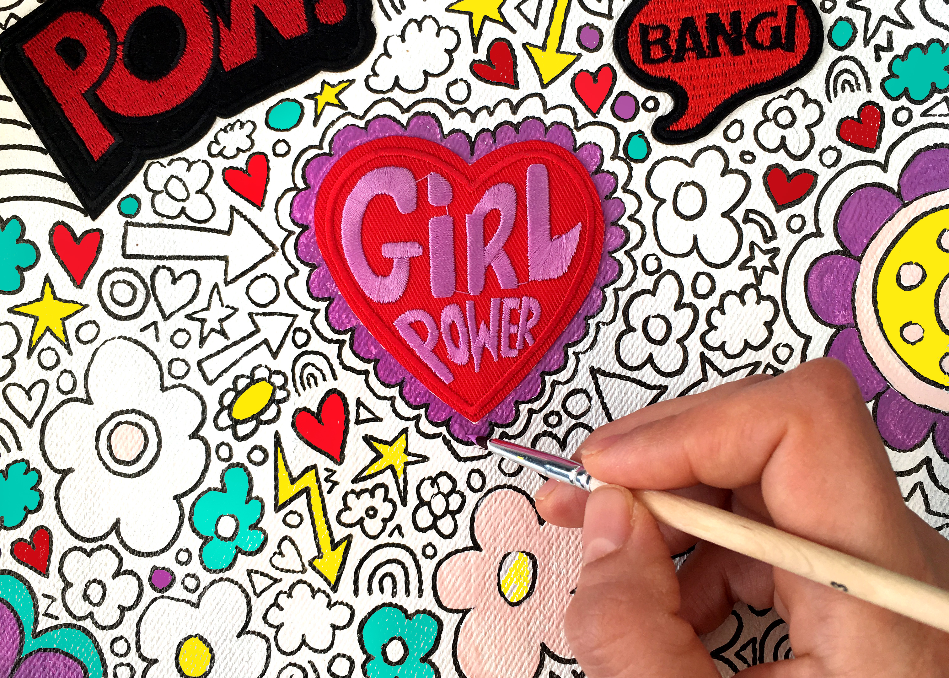 Unique Hand painted denim