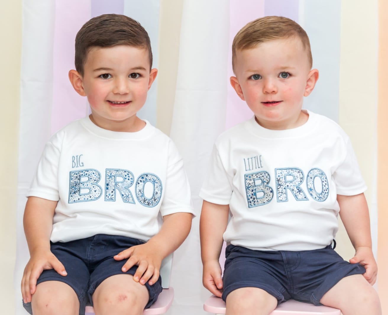 Finlee &Rudie in our Big/little bro Tshirt