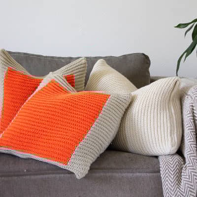 Hand Knit Cable Cushion
