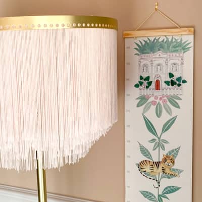 Our Jungle Height Chart in a beautiful Victorian room