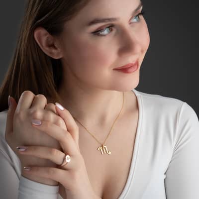 ZODIAC NECKLACE WITH BIRTHSTONE