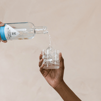 Premixed bottled Mezcal Margarita, award winning