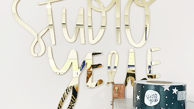 Studio Yelle Ltd signage and Studio Yelle Ltd branded tape