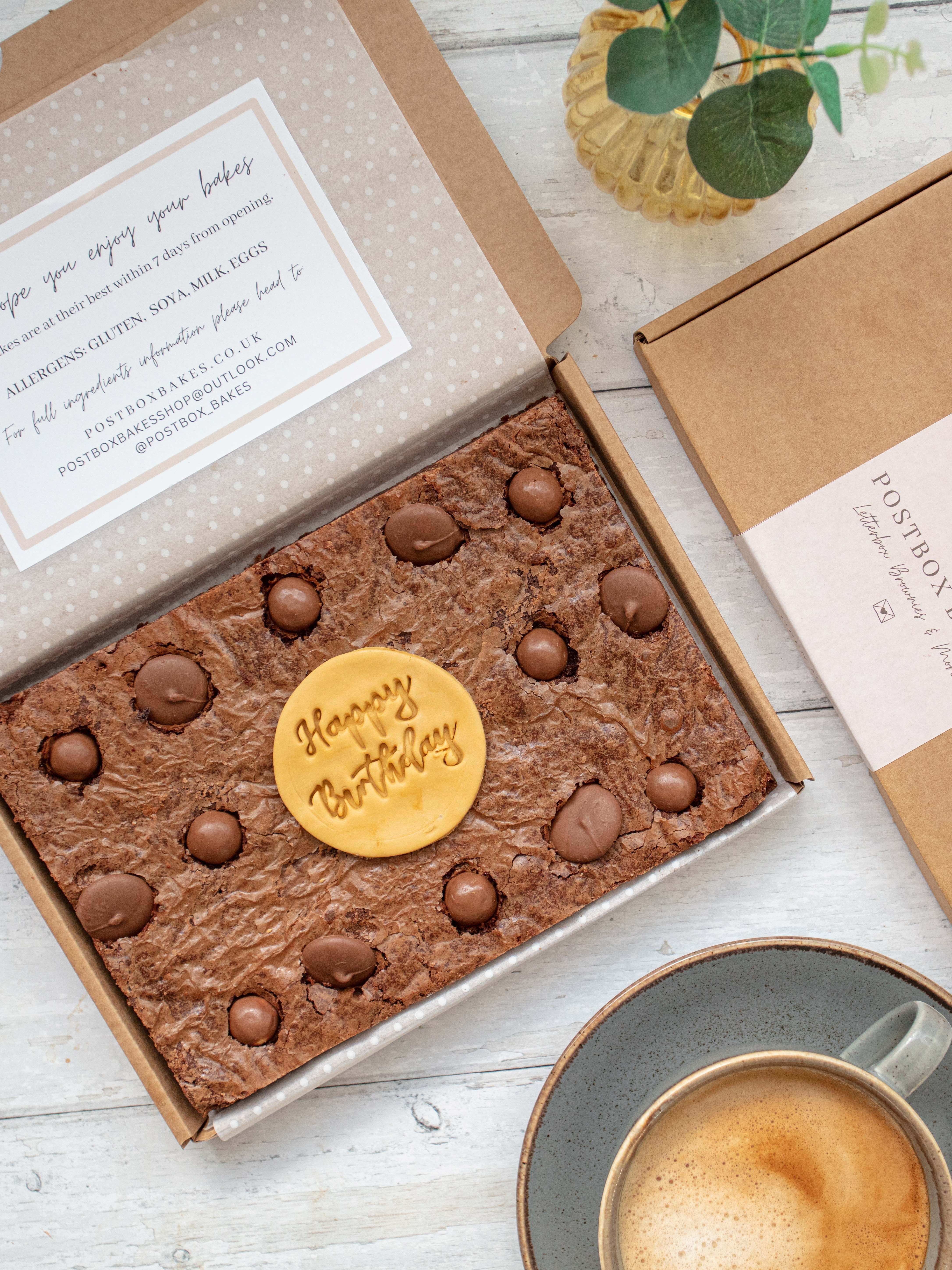 Personalised Brownie Birthday Slab