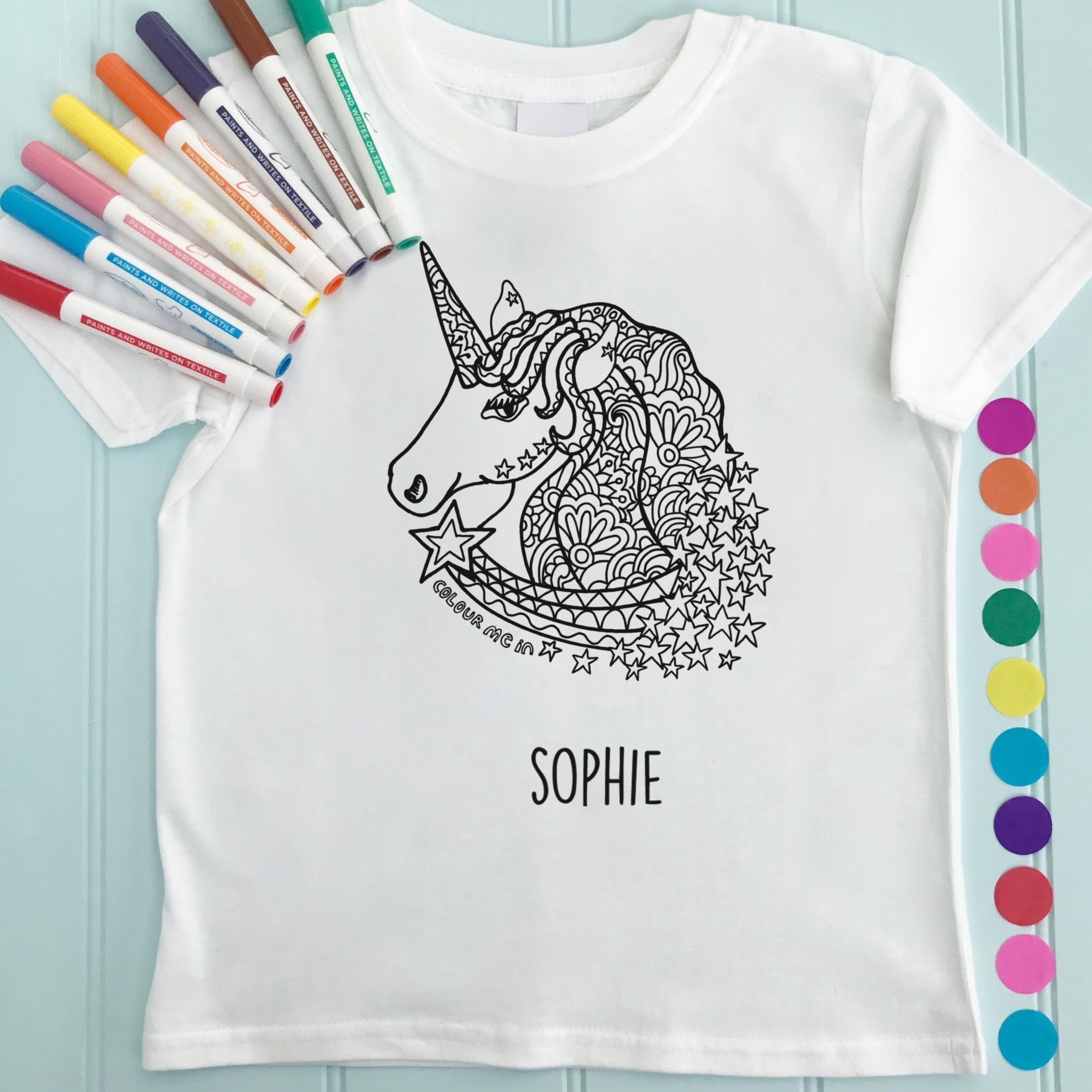 unicorn colour in t shirt