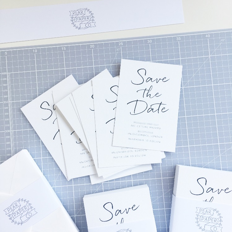Pear Paper Co Minimalist Save the Date Wedding