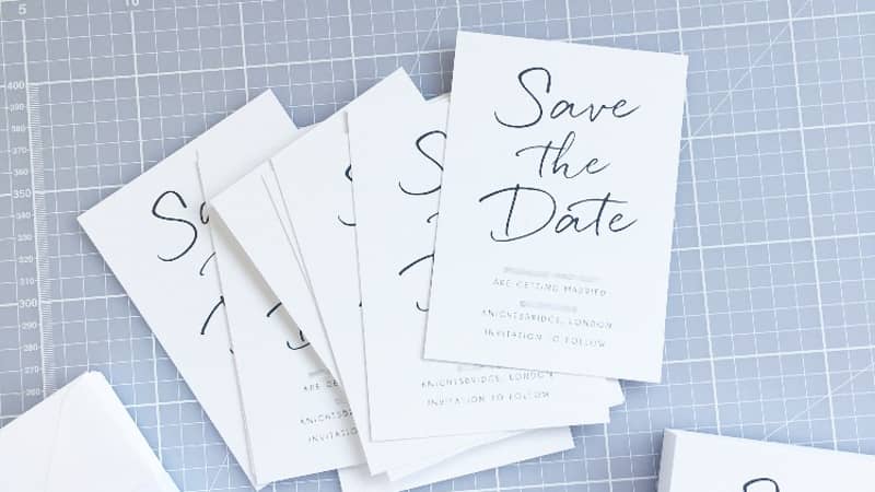 Pear Paper Co Minimalist Save the Date Wedding