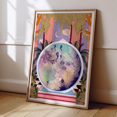 OMG Kitty art prints - Aqua Palace