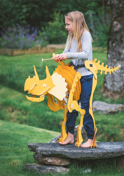 Triceratops dinosaur costume toy