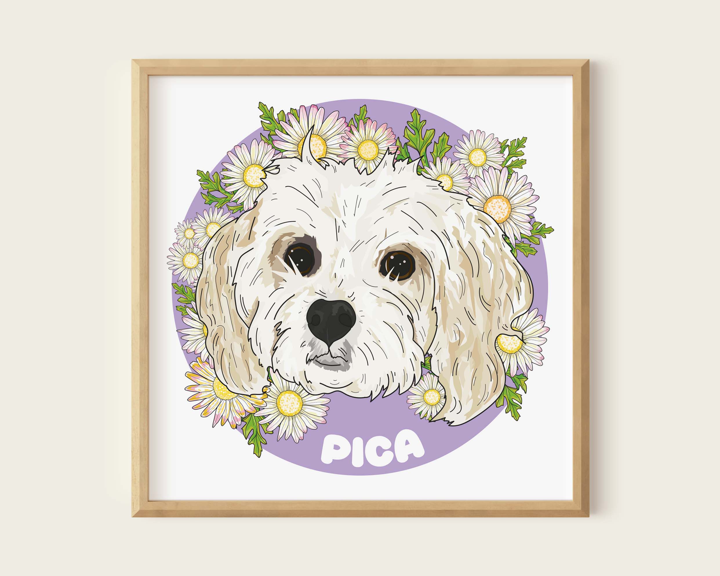 tabby cat pet portrait gift for pet lover framed custom 