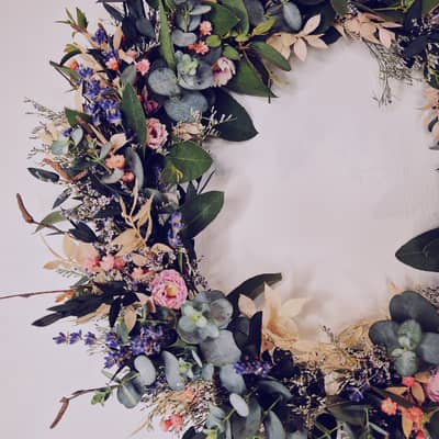Bespoke dried flower wreath