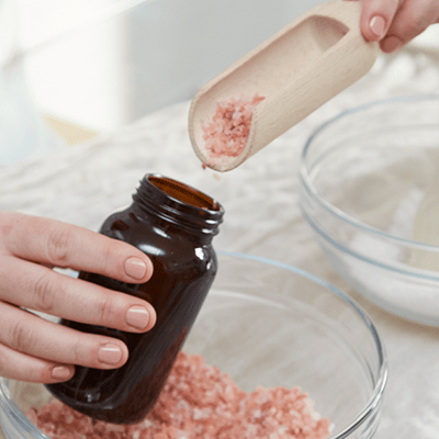 Award-winning Salt & Oil Bath Soaks being made