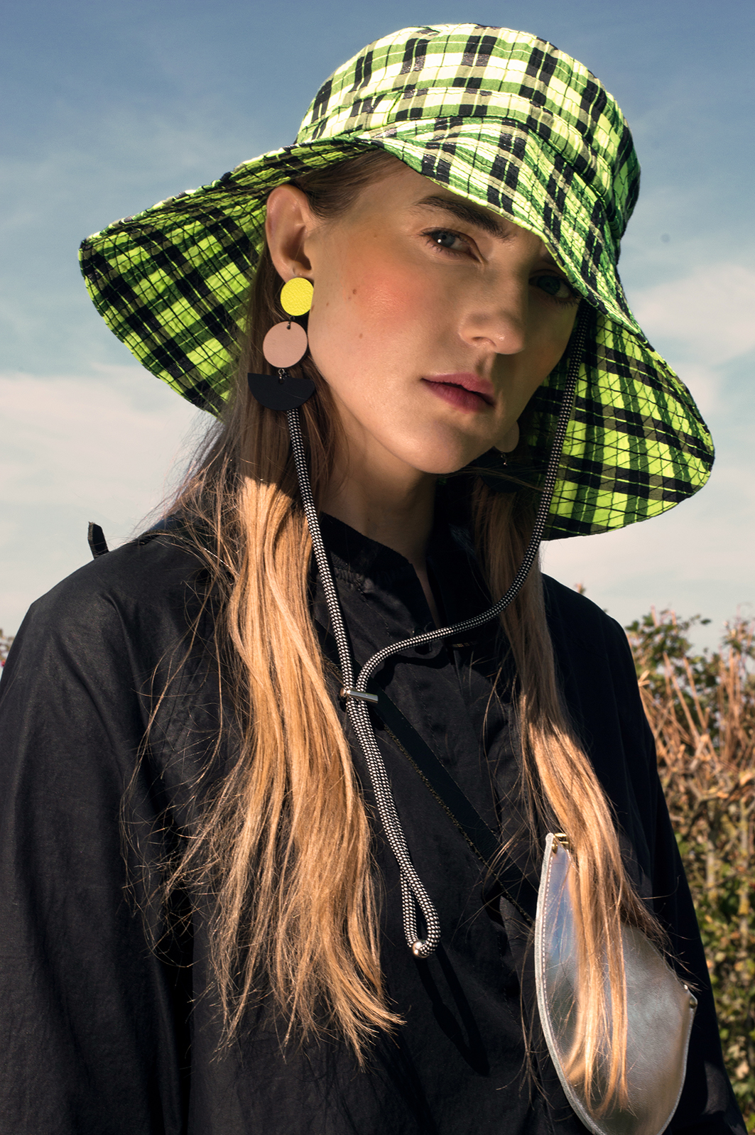 'Hera' leather earrings