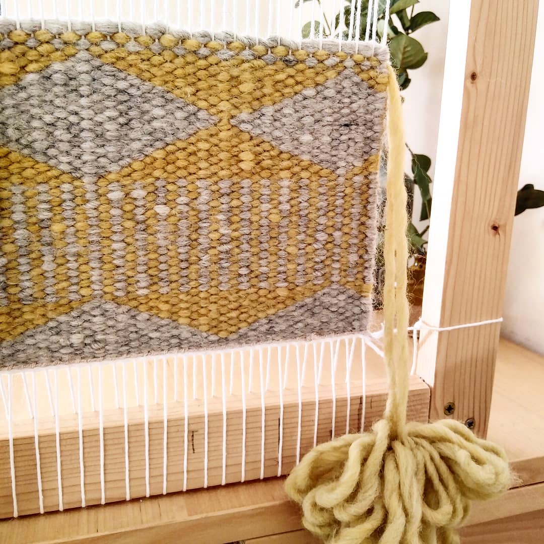 Weaving in progress
