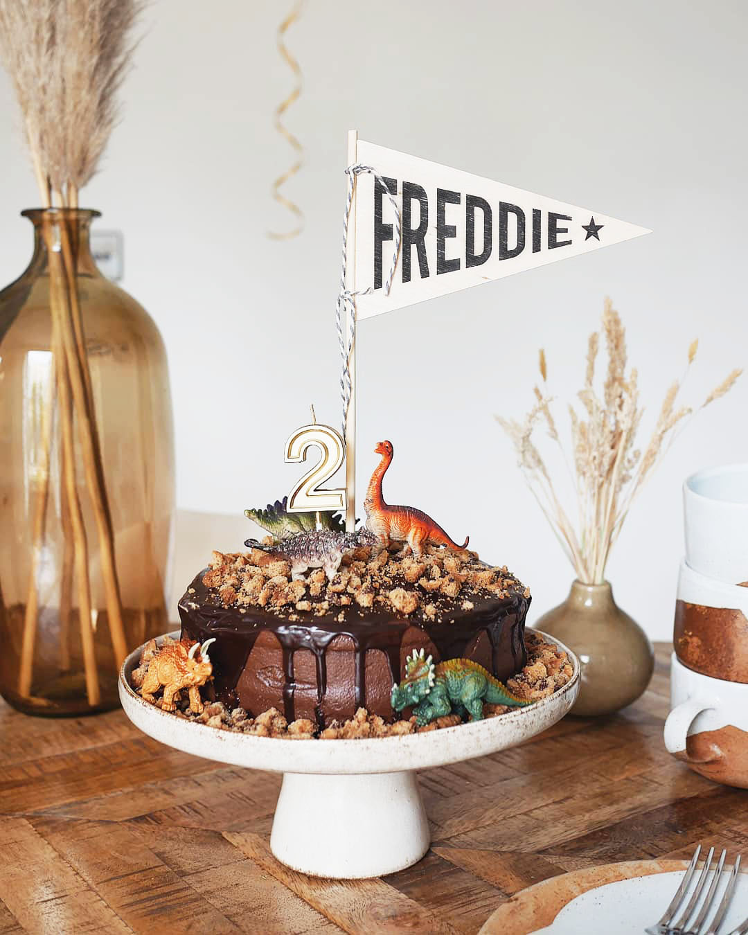 Personalised Wooden Name  Flag