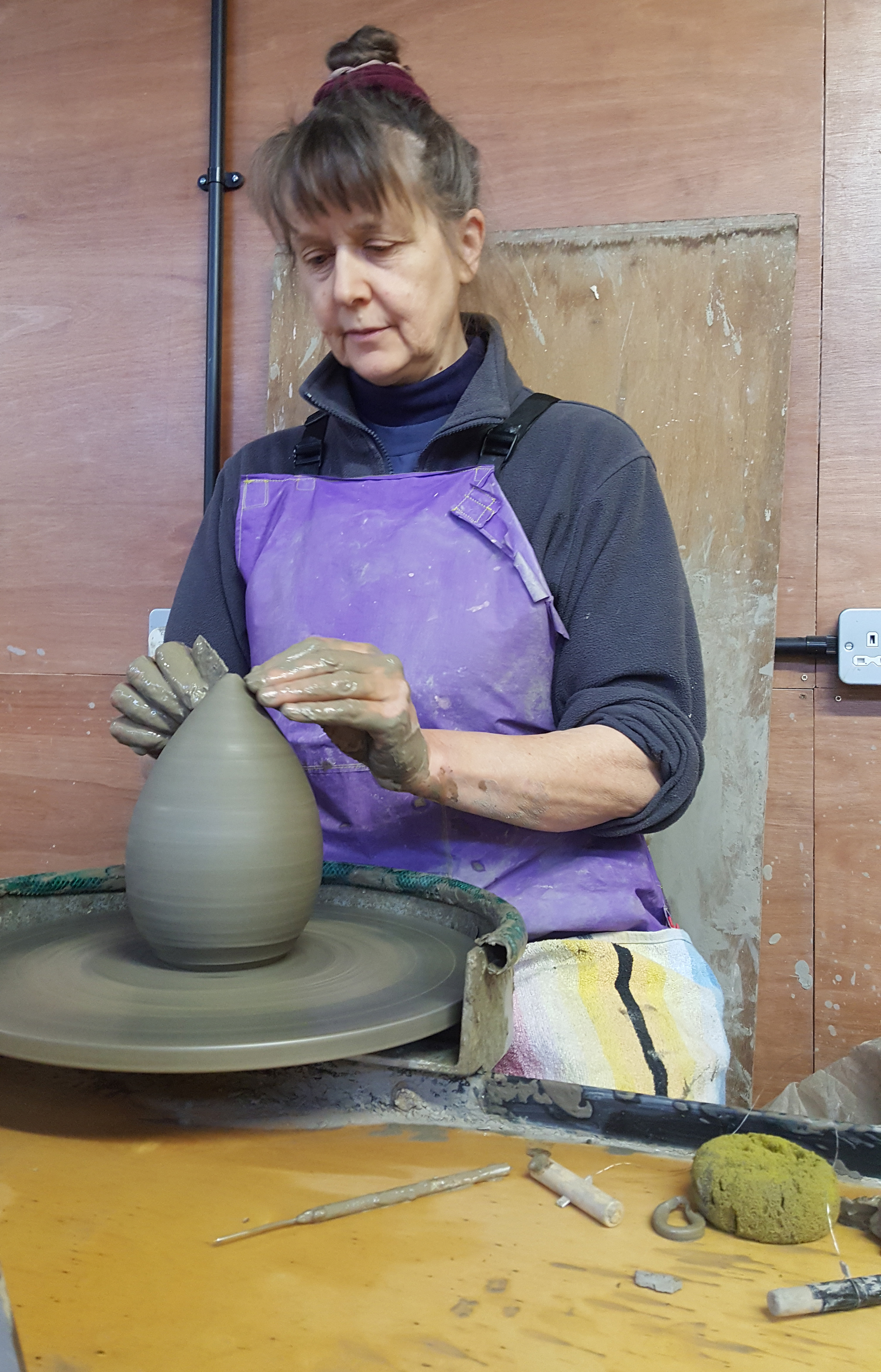 Throwing Bird Feeders at the potters wheel