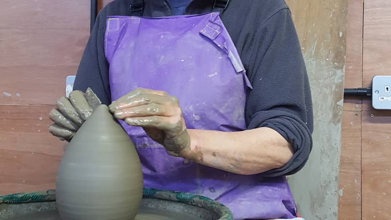 Throwing Bird Feeders at the potters wheel