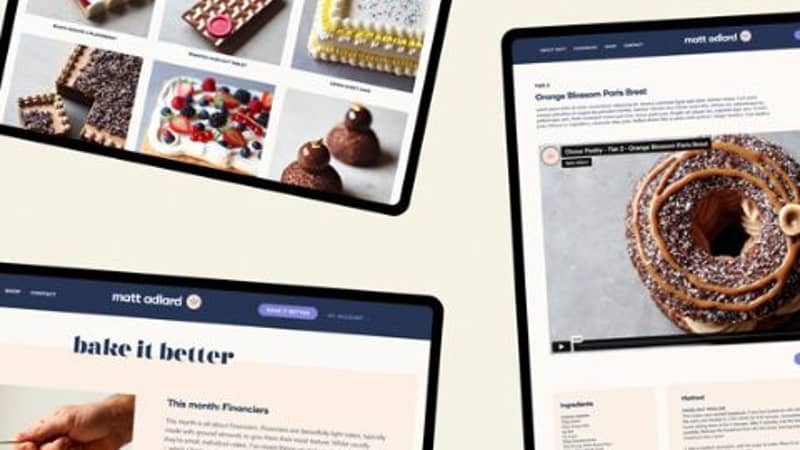 Bake It Better membership screenshots on tablet