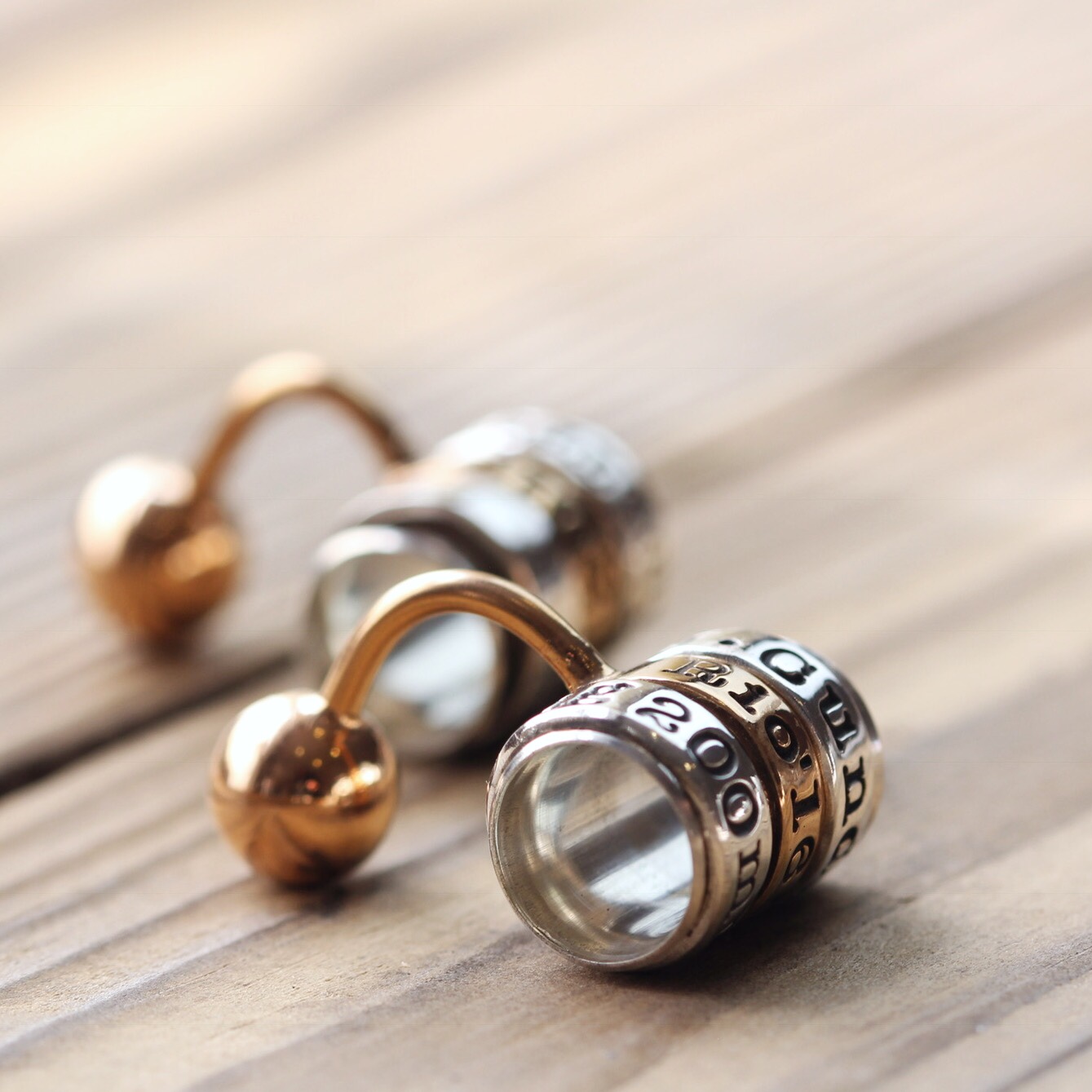 Personalised Gold and Silver Cufflinks