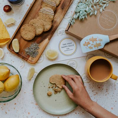 colourful swirl biscuits covered in sprinkles
