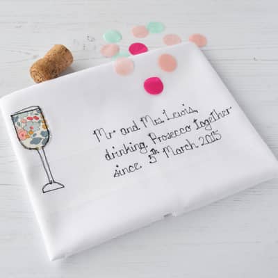 Tea Towel Gift For Prosecco Lovers