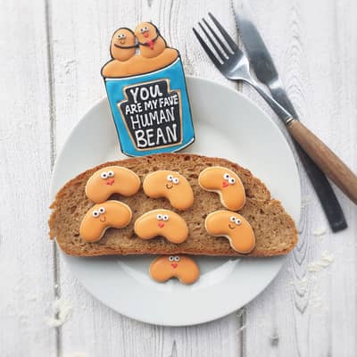 Fave bean letterbox cookies