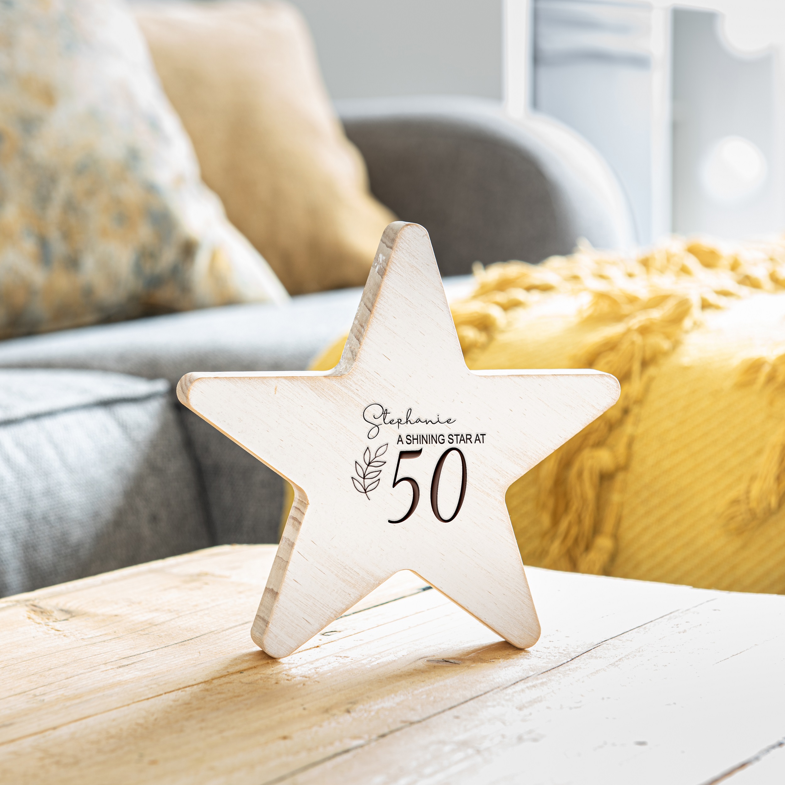 personalised wooden star keepsake gift