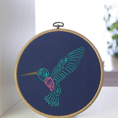 Paisley Flamingo Embroidery Kit