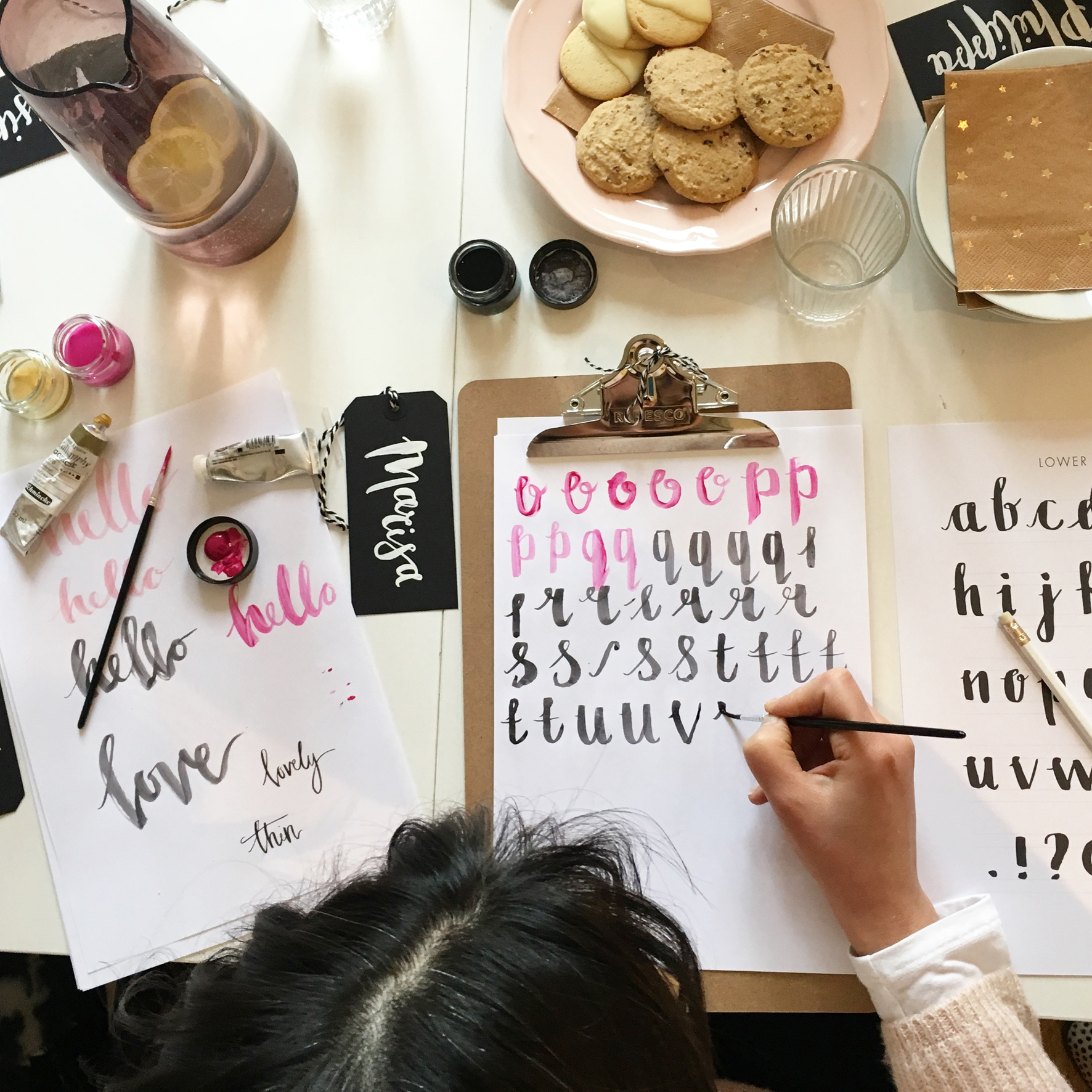 One of our stellar Modern Lettering workshops in full flow!