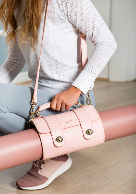 Emmeline yoga mat bag in Cherry Blossom pink