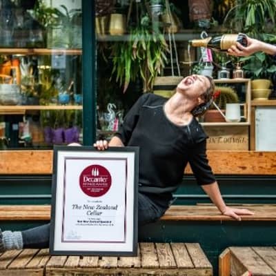 Mel getting champagne poured into her mouth