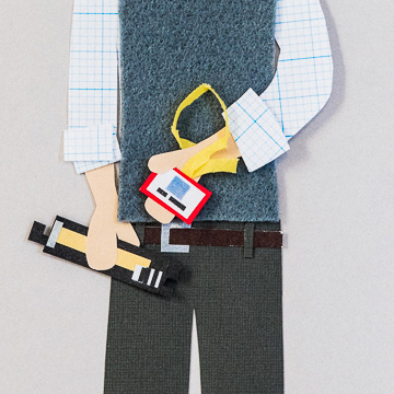 Each piece of a 'Paper People' portrait is cut out and assembled by hand. 