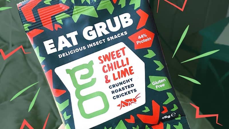 Crunchy Crunchy Roasted Crickets, edible insects, edible insect snacks, bar snack, cricket snacks, sweet chilli and lime, spice, sustainable snaRoasted Crickets