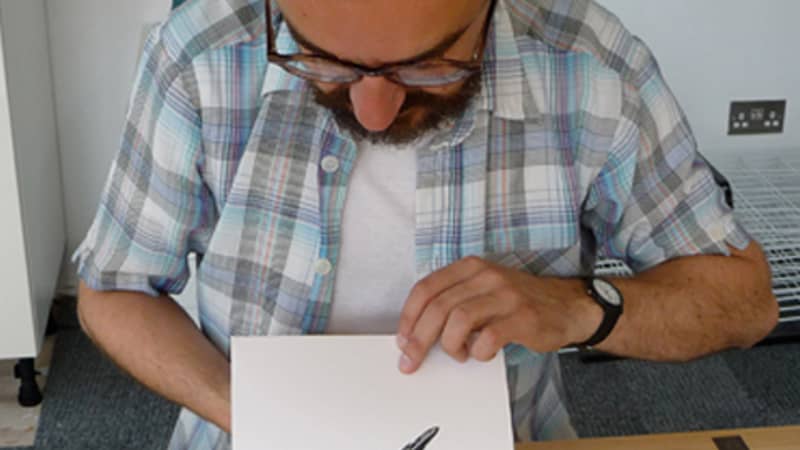 me, printing in my studio