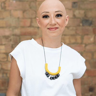 Morena Fiore, Kodes' designer maker has Alopecia and has started Kodes as a way to express creativity she couldn't express through her (lack of) hair