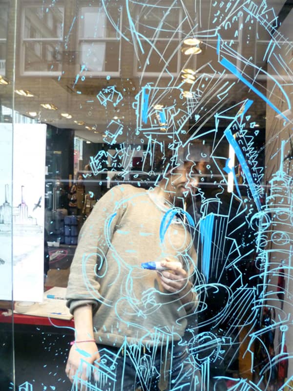 artist, mural, drawing