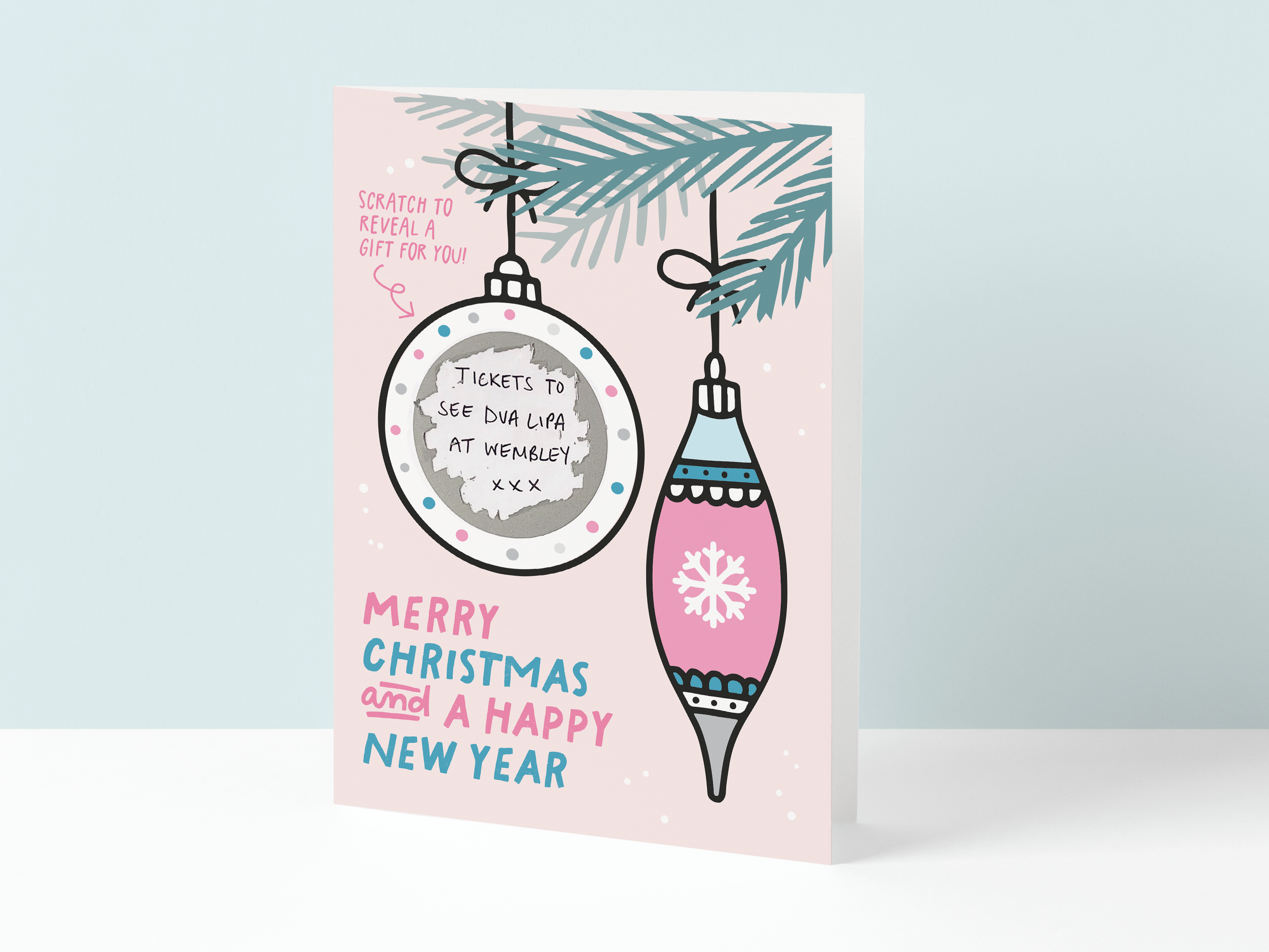 Scratch and reveal Christmas cards