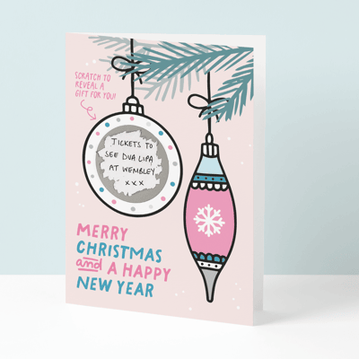 Scratch and reveal Christmas cards