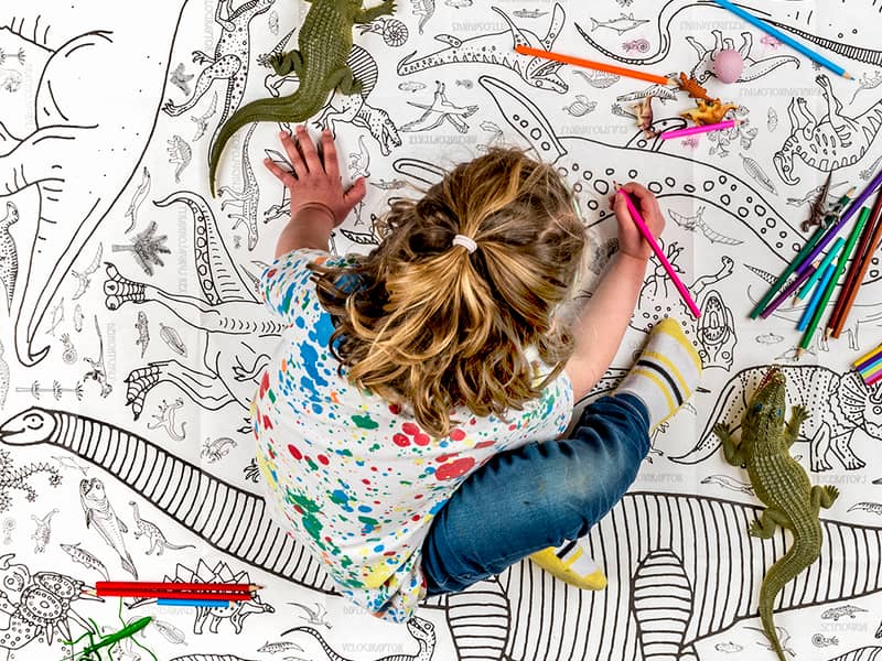 Colour-in poster Dino