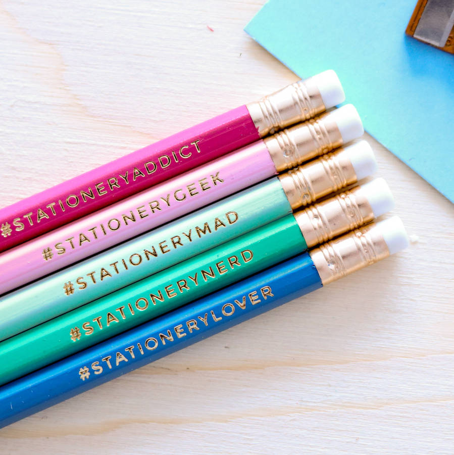 stationery geek pencils