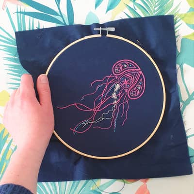 Whale Hand Embroidery