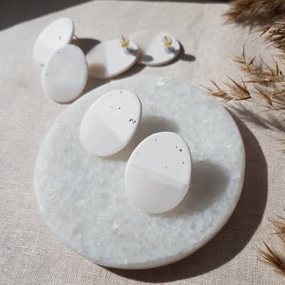Clay Pebble Earrings