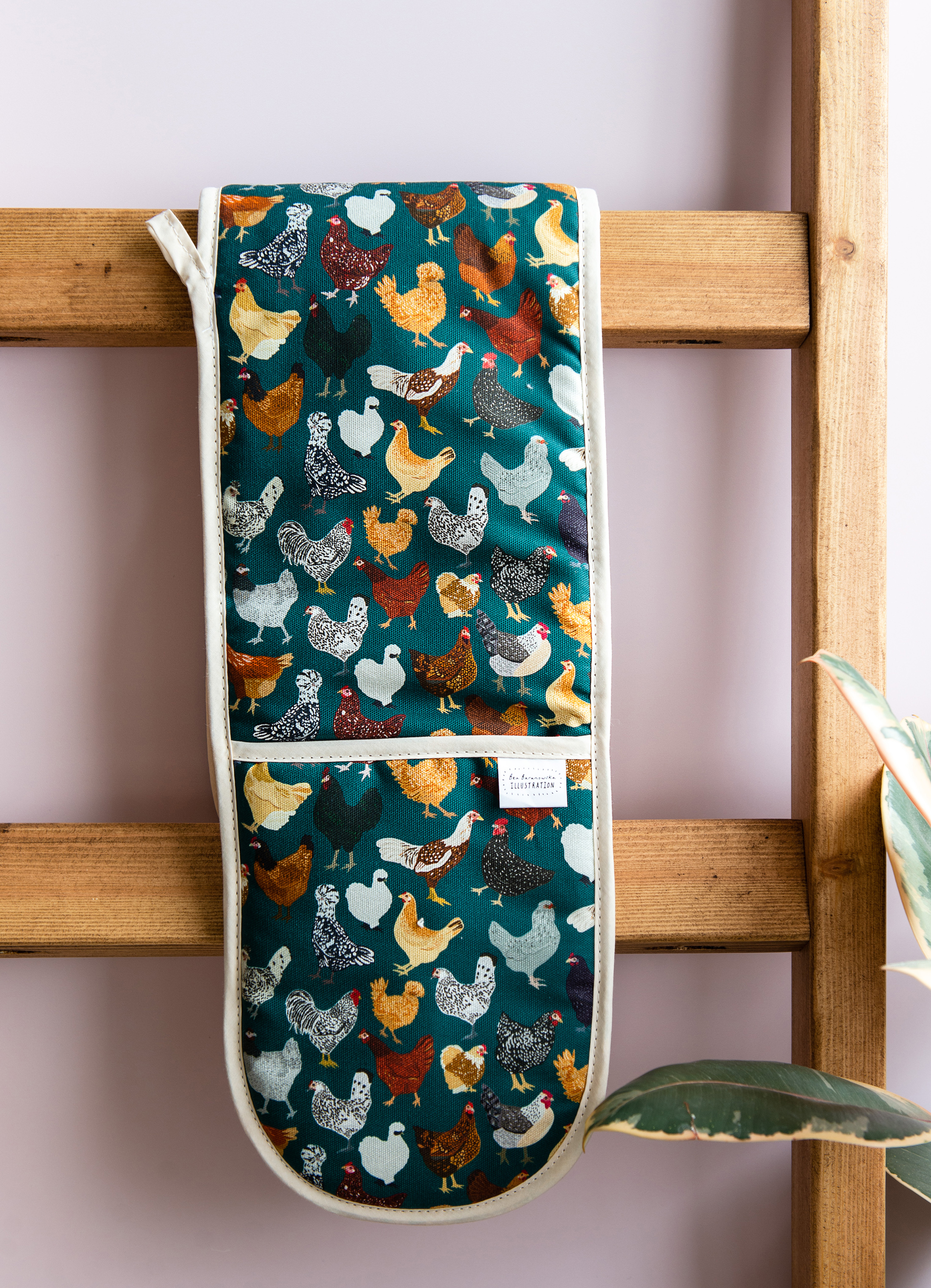 Illustrated Chicken Tea towel