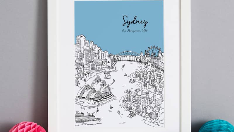 Sydney framed print