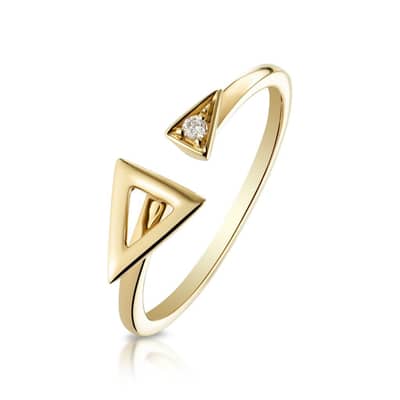 Diamond and 14ct gold Devotion ring in