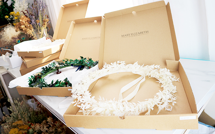 Mary Elizabeth Dried Flowers Flatlay Sustainable Approach