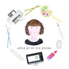 apple of my eye design logo